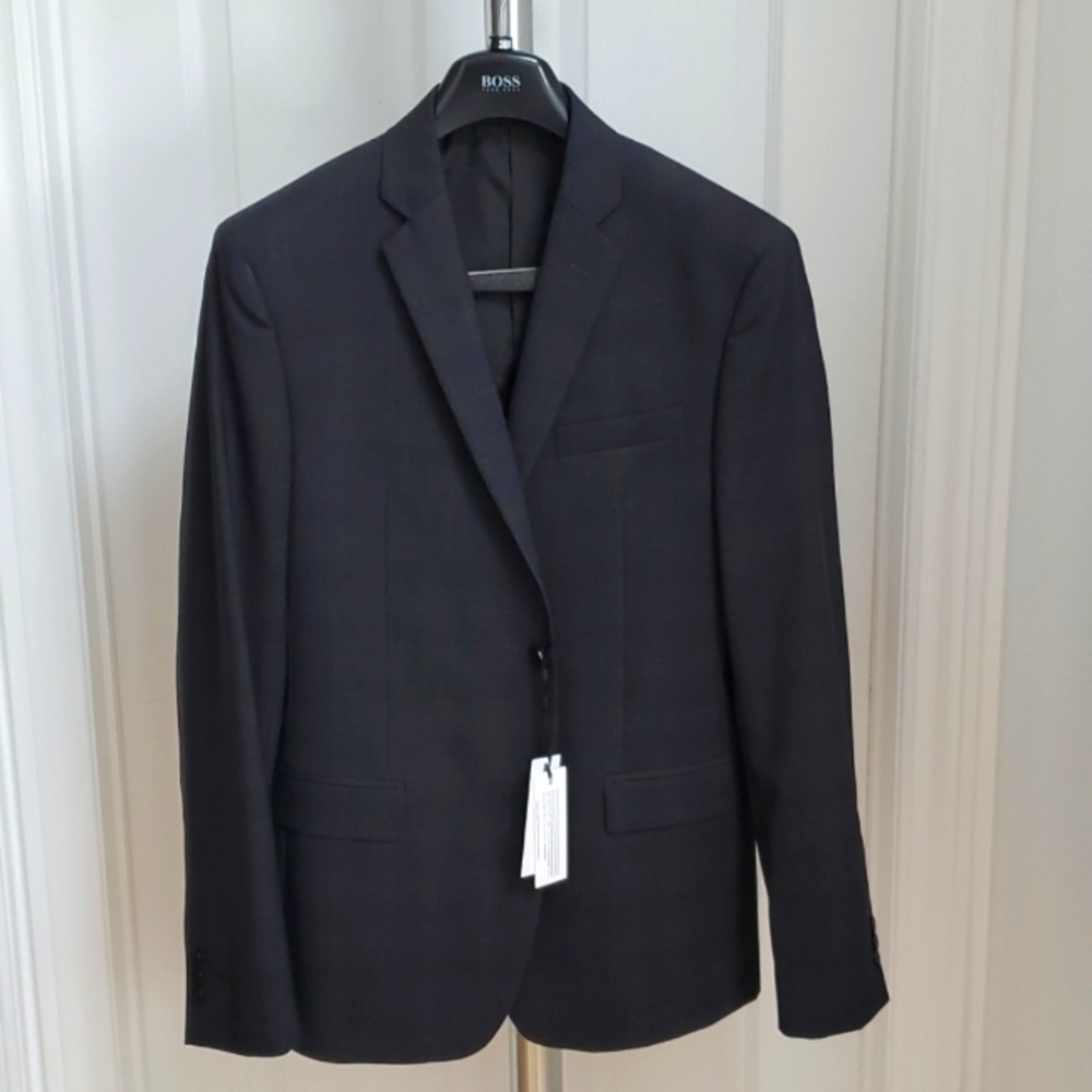 Versace Giacca 2 Bottoni in Marrone-Blu